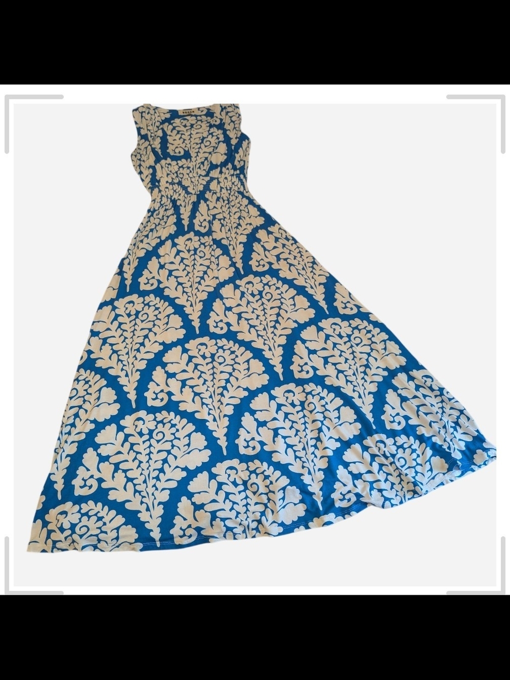 Pre-owned Boden Paloma Jersey Maxi Blue maxi Dress Size 0 - Picture 2 of 12